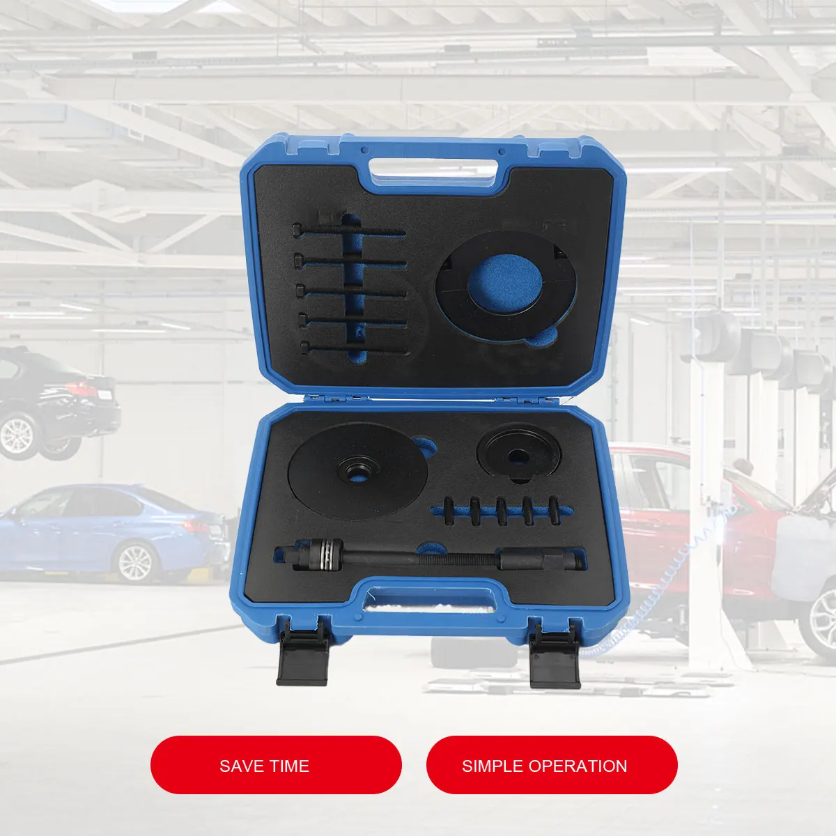 90-mm-Auto-Radnabenlager-Demontage- und Montagewerkzeug, Lagerabzieher für Toyota/PSA/Opel und viele andere Modelle – Detail 6