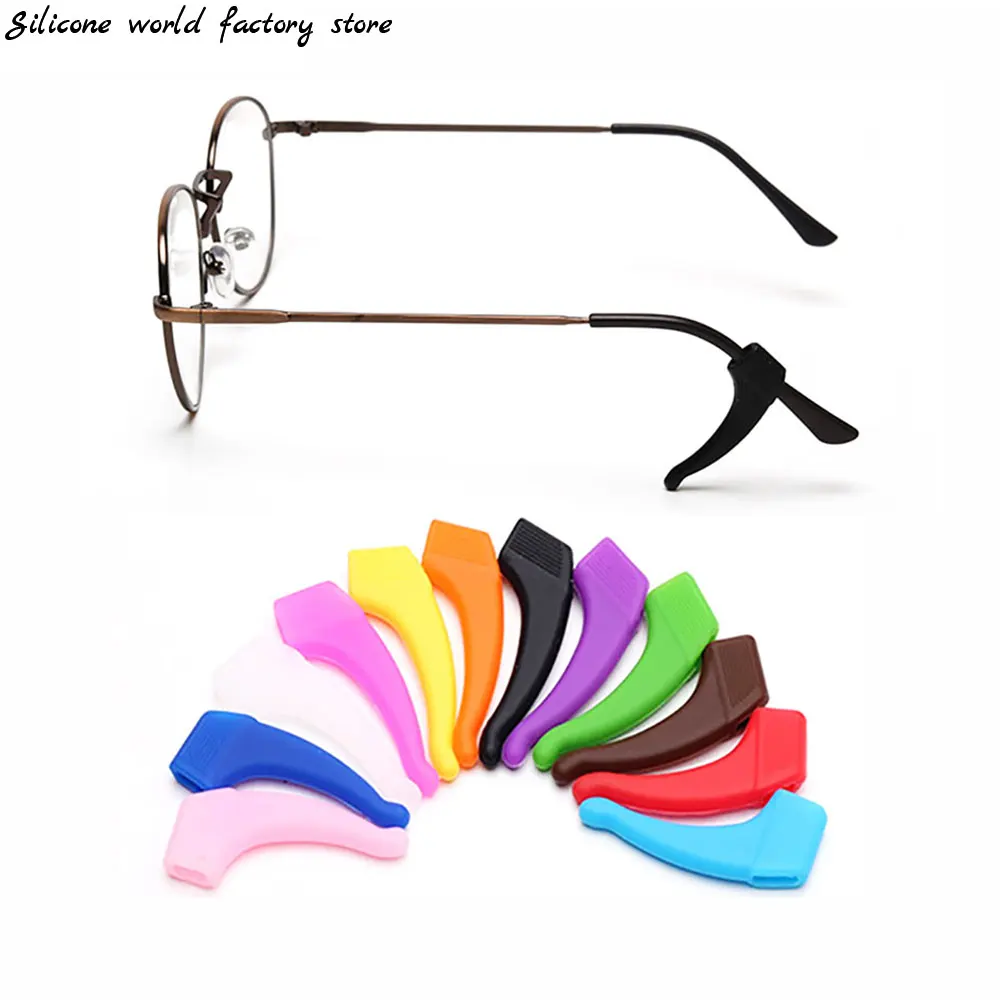 Silicone world 1Pair Anti Slip Ear Hook Eyeglass Eyewear Accessories Eye Glasses Silicone Grip Temple Tip Holder Eyeglasses Grip