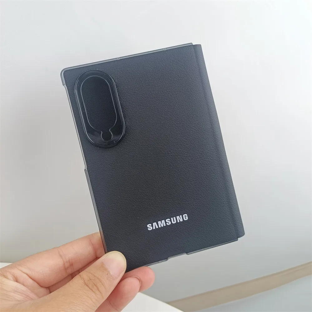 Luxury Leather Shockproof Phone Case with Wide Protection and Foldable Design