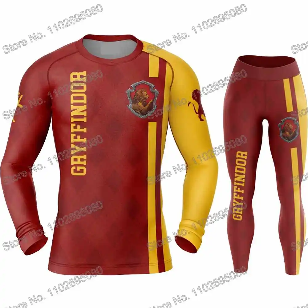 Magic School Rash Guard Diving T-Shirt Pants BJJ Boxing MMA Swimwear Men Summer Long Sleeve Surf Clothing Women GYM Tops Sports
