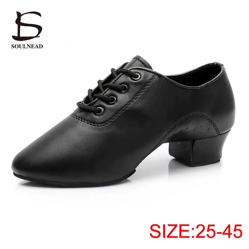 Latin Dance Shoes Men Children Salsa Tango Man Jazz Dance Shoes Pu Soft