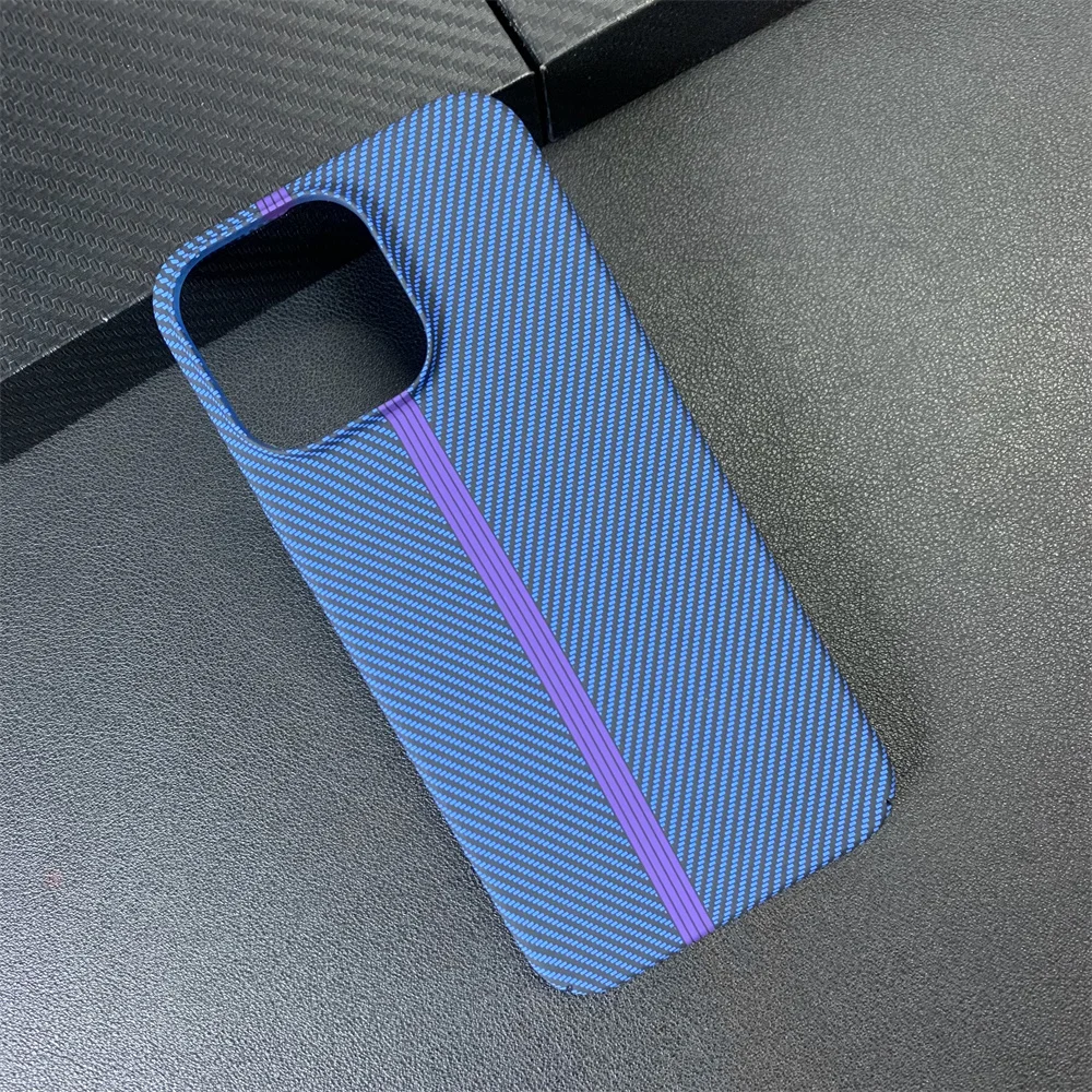 Luxury Contrast Carbon Fibre Matte Phone Case - Ultra Thin Hard Shockproof Cover