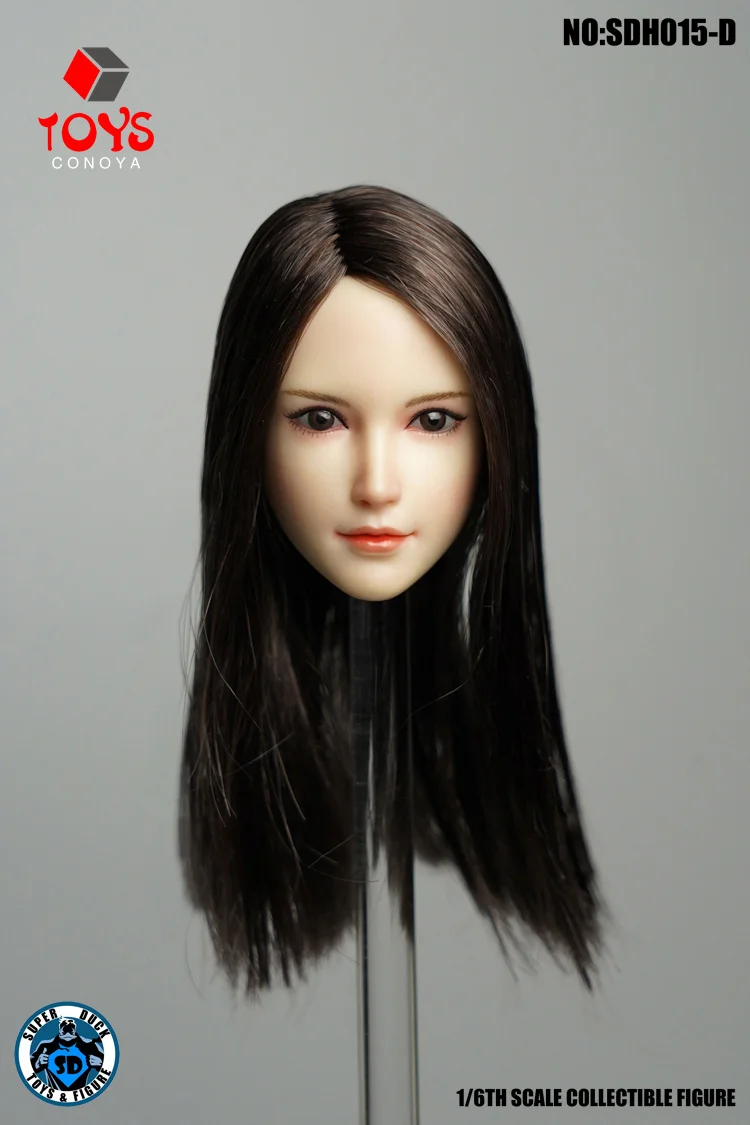 SUPER DUCK SDH015 1/6 Female Head Sculpt Carving Model Fit 12