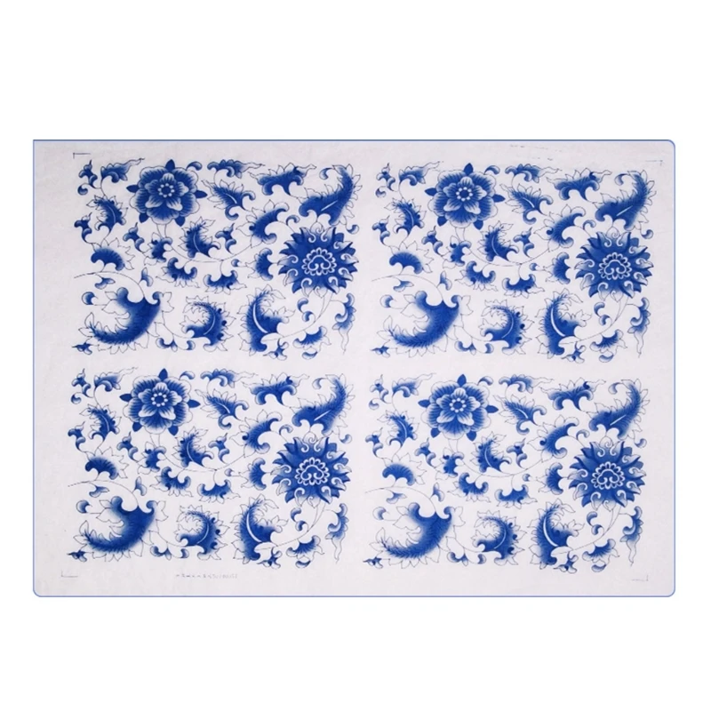 WEBEEDY 6 Fogli Di Decalcomanie Sottosmalto In Ceramica, Trasferibili Floreali Per Porcellana E Argilla, 53x37 Cm, Istruzioni Incluse