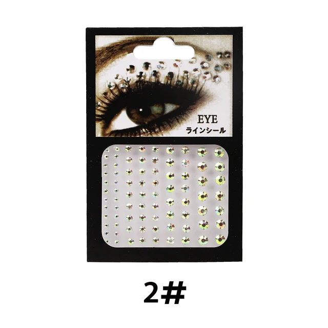 1PC 3D Sexy Crystal Eyes Glitter Face Body DIY Diamond Festival Party Jewel Makeup Tools Eye Shiner Make Up Adornment Sticker 5