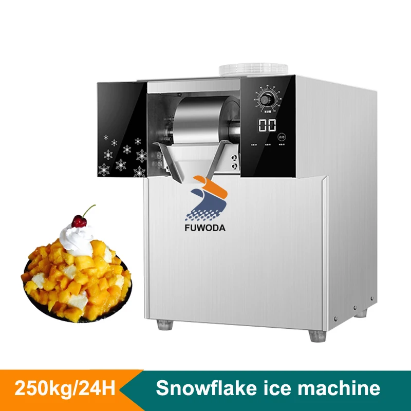 Commerciale 250Kg/Days Bingsu Machine Snowflake Ice Maker Ice Shaver Snow Cone Ice Crusher Machine Europe Snowflake Ice Machine