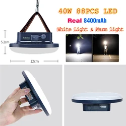High - Capacity Rechargeable LED Camping Lantern with Magnetic Base and Powerful Light Output - Blue 40W