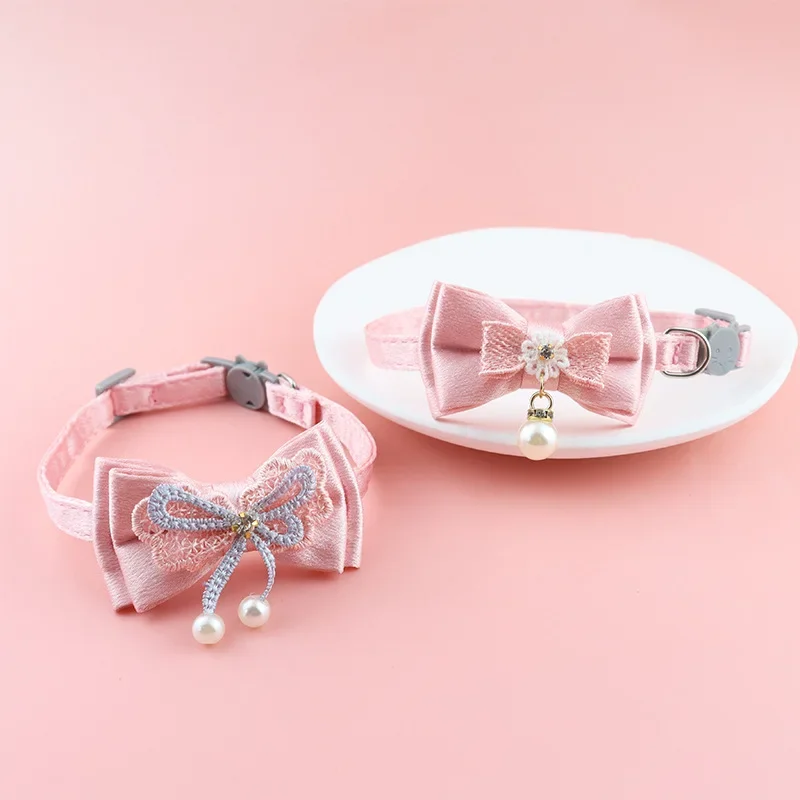 Pink Lace Pet Collar 1