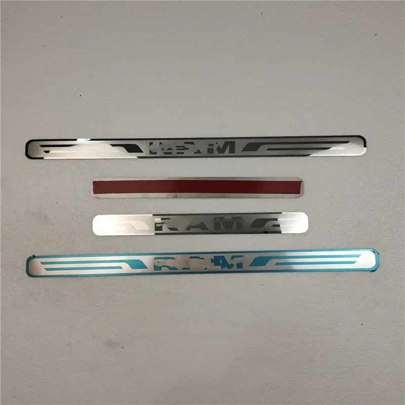 

Ультратонкая защитная пластина из нержавеющей стали для DODGE RAM, приветственная педаль, защита от царапин, автомобильные аксессуары