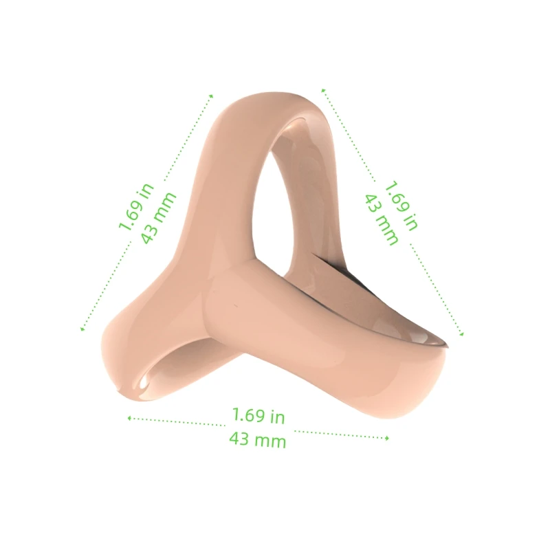 Adult Gadgets of Clear Silicone Triple Restraint Penis Ring for Classic Erection Binding Delay Ejaculation Rubber Cock Sex Toys