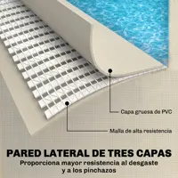 Piscine tubulaire démontable Outsunny 394,5 x 208,3 x 80,5 cm 6075 L, piscine rectangulaire avec structure métallique stable, patch de réparation, pompe filtrante non incluse pour 4 à 6 personnes, jardin, extérieur, gris 5