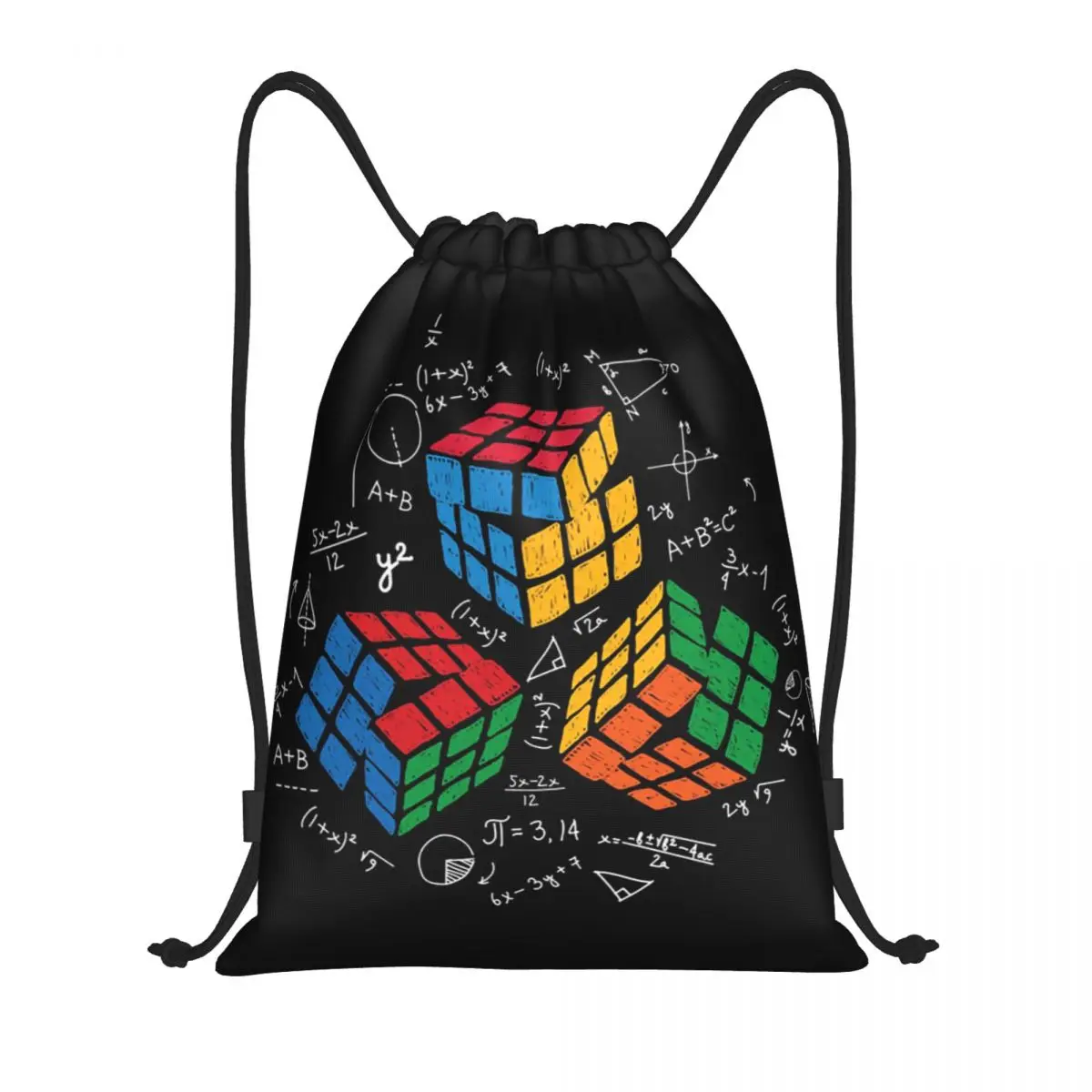 

Крутой математический Рубик Rubix Rubics Player кубик для любителей математики Сумки на шнурке складной спортивный рюкзак для учителей тренировочные рюкзаки