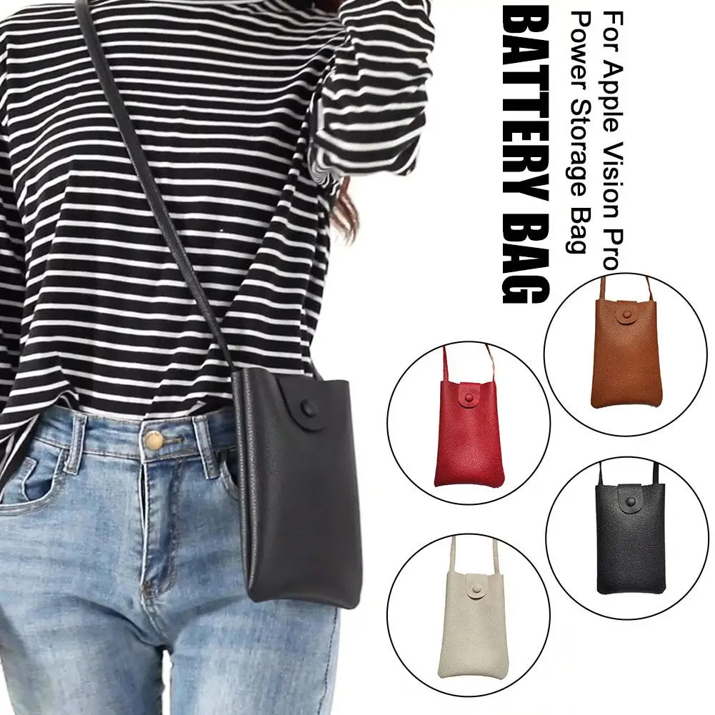 

Battery Carrying Bag for Apple Vision Pro Portable Storage Case with Premium PU Leather & Magnetic Closure Battery Protecti T3V8