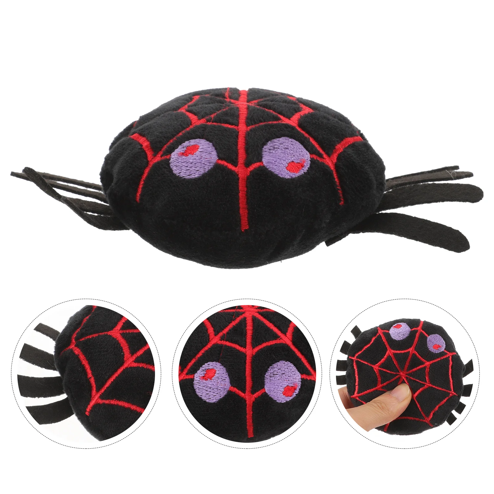 

Halloween Catnip Toys Cat Chew Plush Spider Toys Cat Stuffed Nip Pillow Bite Teething Toys Interactive Catnip Filled Kitten Toy