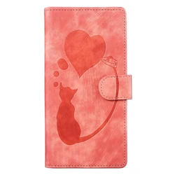 Charming Cat Leather Wallet Flip Case with Phone Stand and Book Cover Design - Galaxy S20 FE (RD)