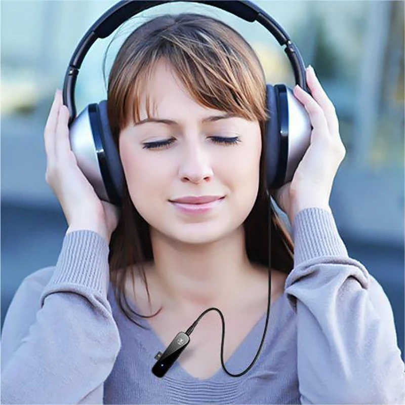 HIFI 블루투스 오디오 리시버 클립온 3.5 오디오 통화 변환기, TF 카드 플레이어, 휴대폰, 태블릿, 노트북에 적합
