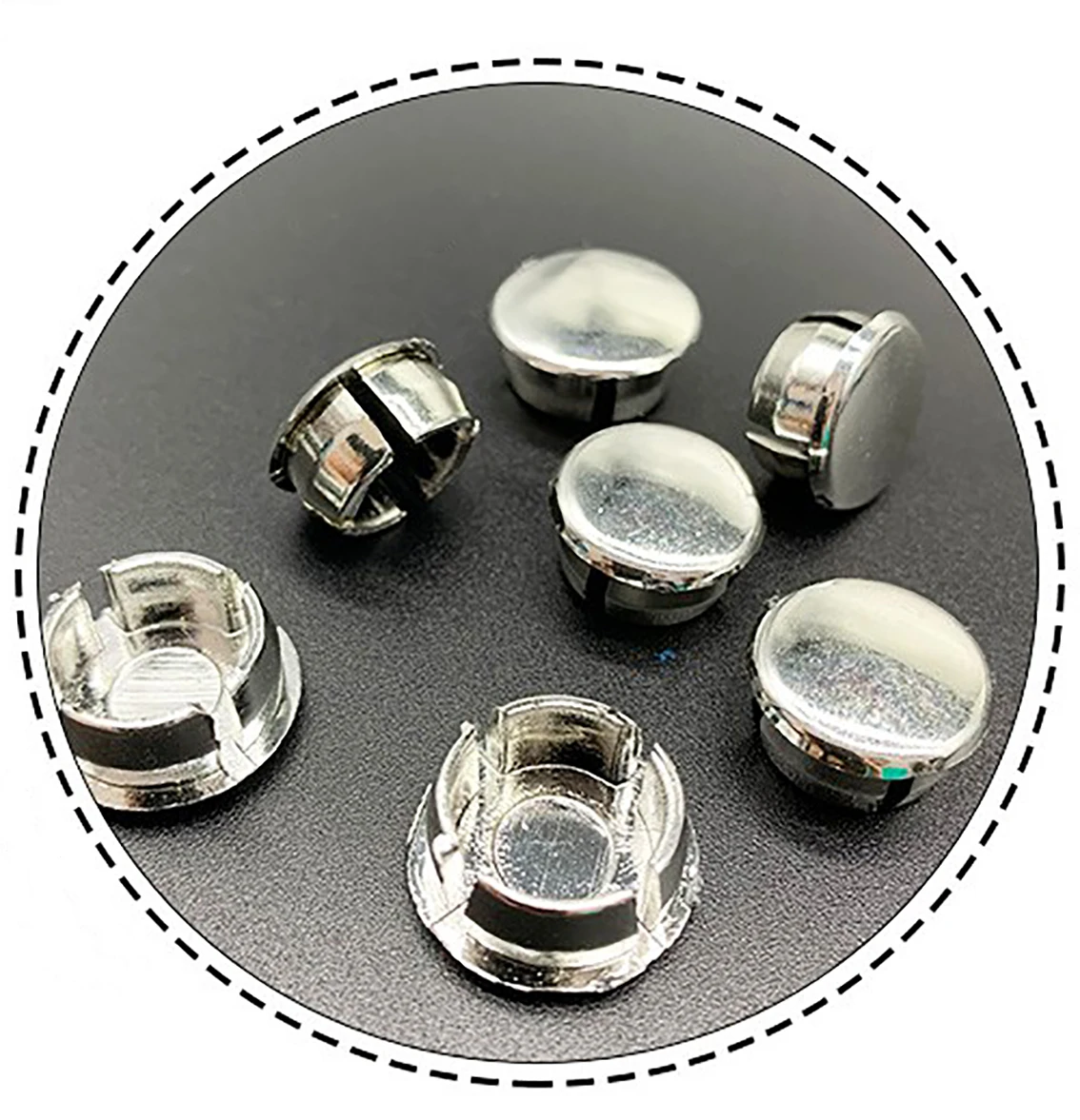 Round Stainless Steel Pipe Caps 20mm 22mm 25mm Protection Gasket Dust Seal End Cover Caps For Pipe Bolt Furniture