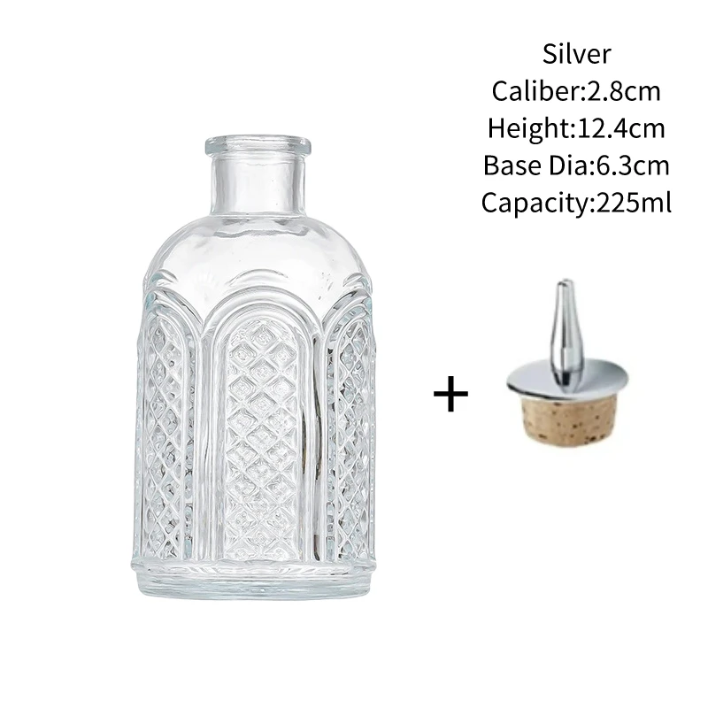 Vintage Glass Design Cocktail Bitters Bottle with Stainless Steel Dasher Top - Professional Bar Tool Accessory
