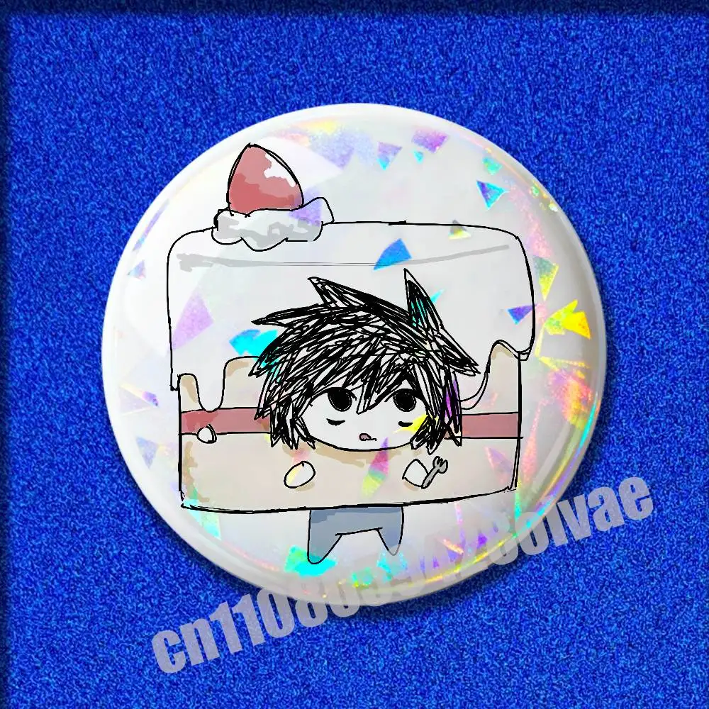 D-Death N-Note Teru Mikami L Misa Insignia 배지 커버 장 75mm 25mm 44mm 브로치 버튼 라운드 핀