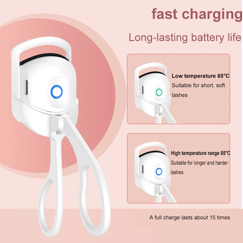 Portable Electric Eyelash Curler Heated Comb Long Lasting Curls