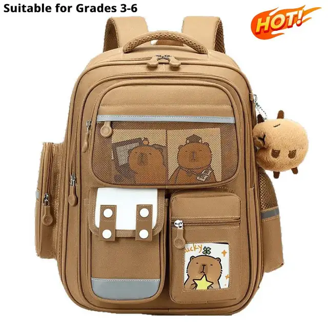 Niedlicher Capybara Rucksack Mit Federmappe - Perfekt Für Schule & Reisen