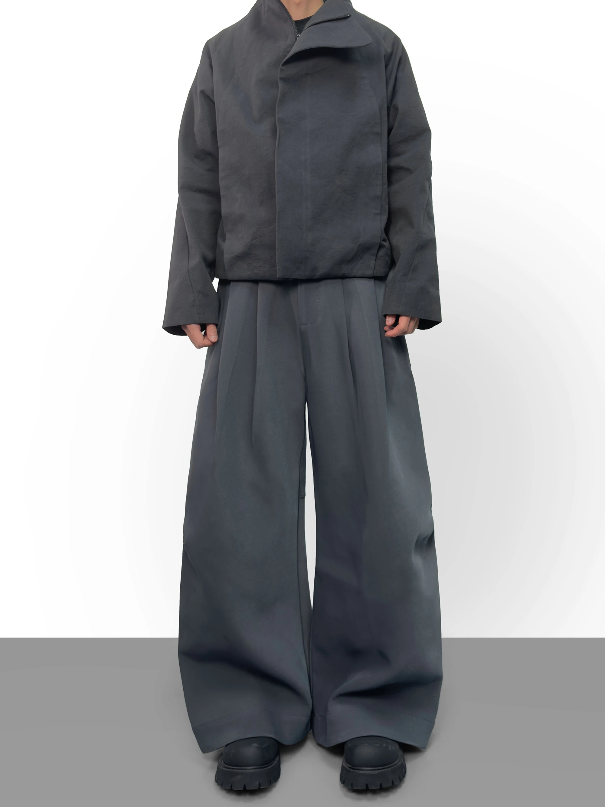 パンツ baovicto Pleated Wide-leg Pants BAOVICTO 004 Youthful Wideleg Pants Pleated Loose Deconstructed