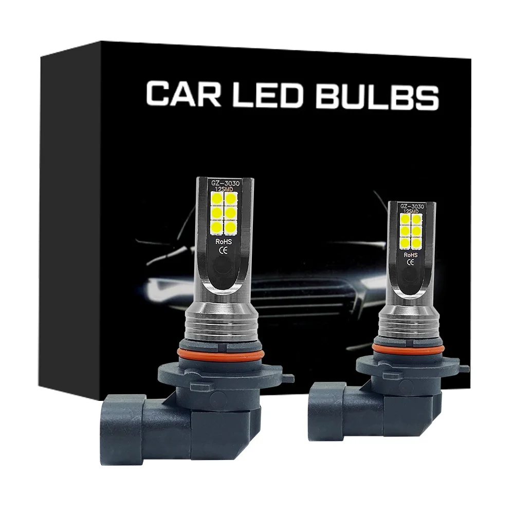 LED Bulb LED Fog Light LED Light Fog and Headlight Bulbs 2Pcs LED H8 H11 Bulb H16 JP 9005 HB3 9006 HB4 Lamp Super Bright Car Fog Lights Day Driving Running Light 12V 24V 6000K White