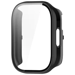 Premium Tempered Glass Protective Bumper Case for Redmi Watch 5 Lite (Black)