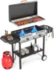 Burner Outdoor Propane Gas Stove with Griddle, Auto-ignition, Regulator & Side Shelves, 150,000 BTU Powerful Stand Cook 1