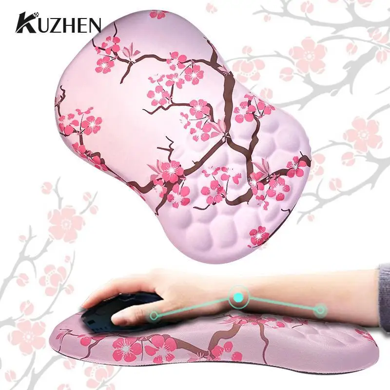 

Memory Cotton Wrist Pad Convex Massage Mouse Pad Office Game With Memory Massage Bulge Anti Slip Soft Pad Wrist Support Pad