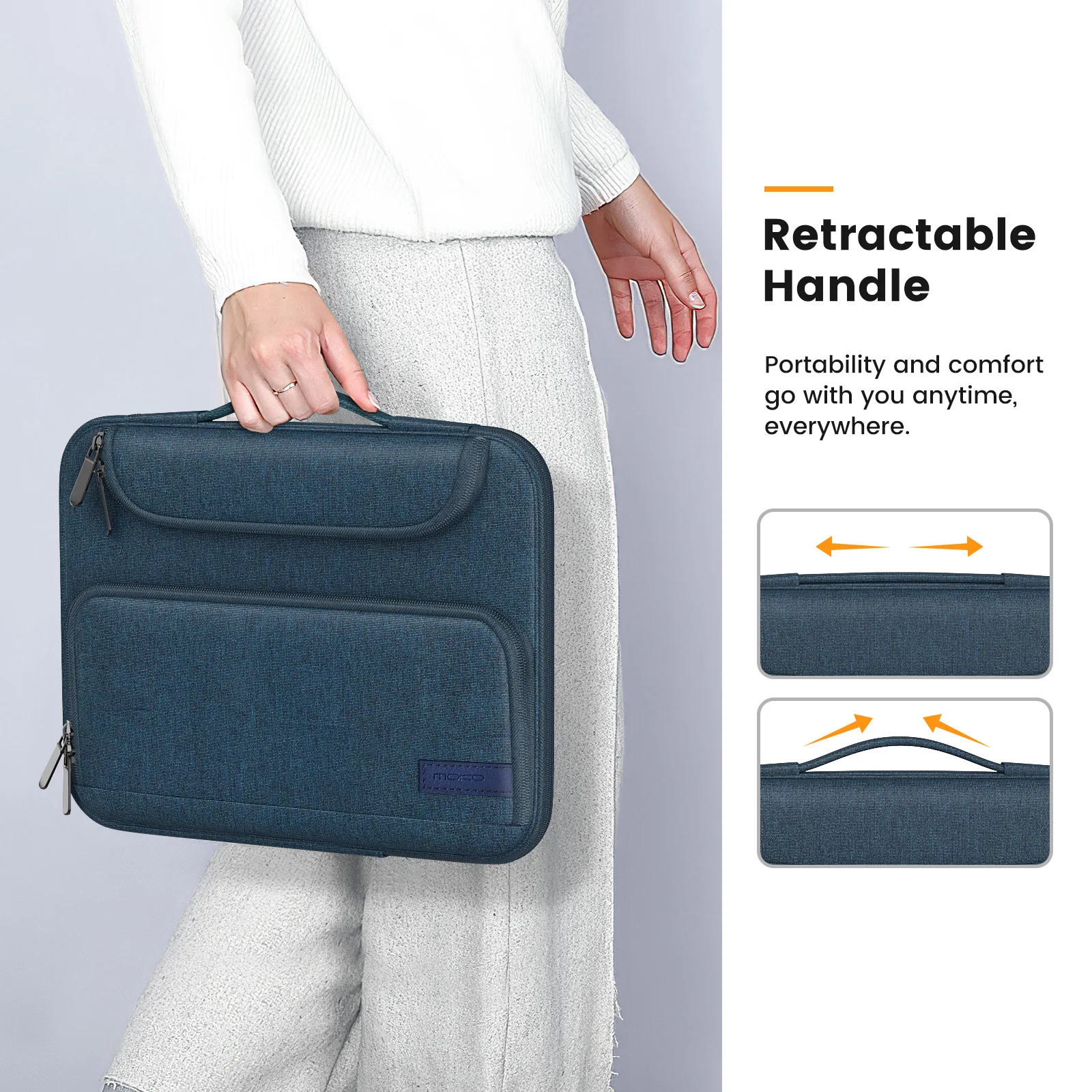 Moko 911 Polegada Tablet Luva Case para Galaxy Tab s8 11 Ipad ar 10.9 2023 Ipad Pro 11 Bolsa de Poliéster Impermeável com Duplo - Imagem 2