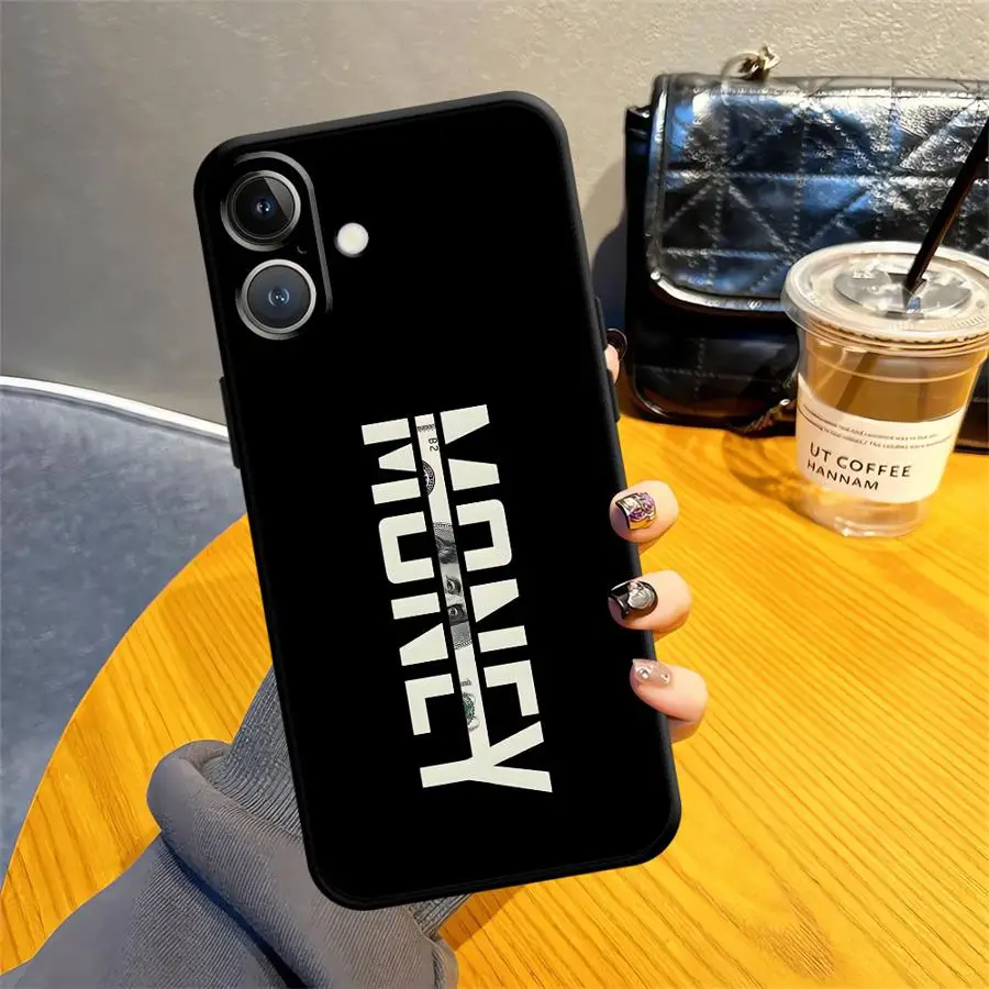 Luxurious Black Soft Phone Cover with Dollar Money Design