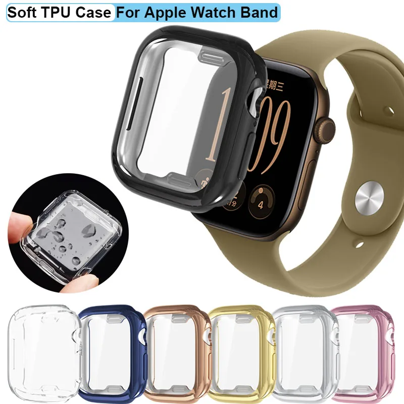 Enhanced TPU Cover with Screen Protector for Apple Watch - Premium Protective Case