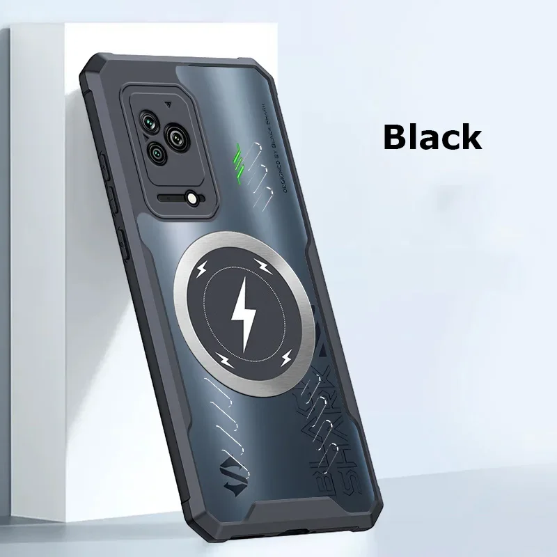 Til Xiaomi Black Shark 5 4s 4 RS Pro Trådløs Opladning Grafen Varmeafledning Bil Adsorption Bagside Transparent Hårdt Etui Shell_voghion.com