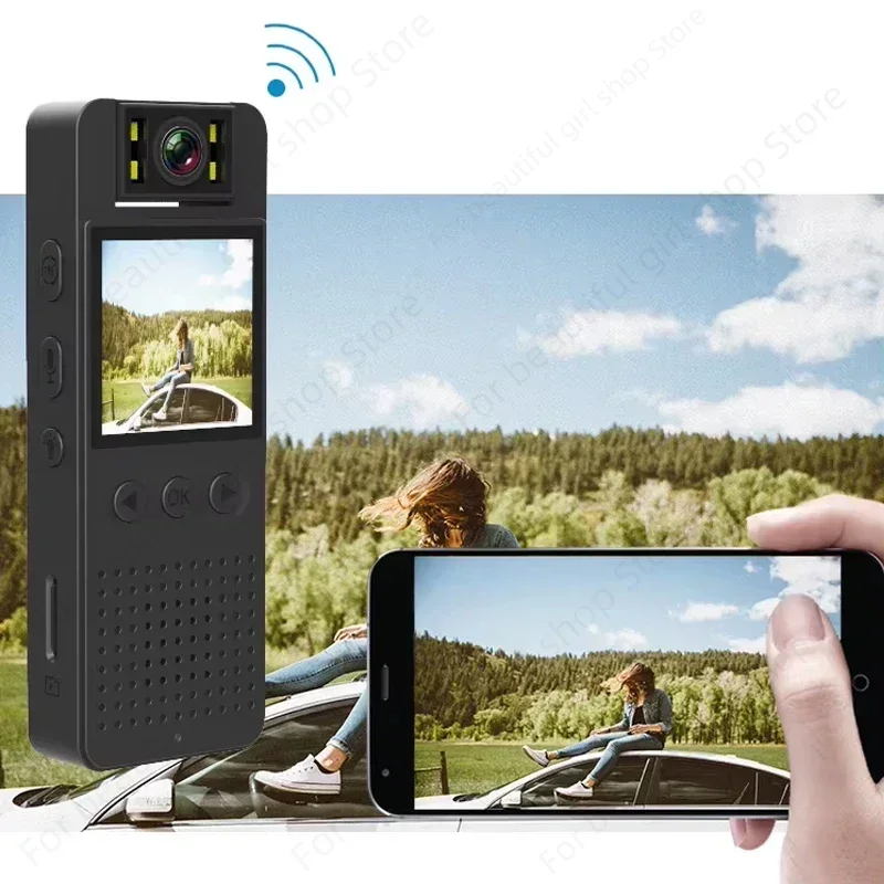 1080P HD Mini Camera WiFi Night Vision 180°Rotating Lens Outdoor Sports Body Cam Portable Handheld Clip Law Enforcement Recorder 3
