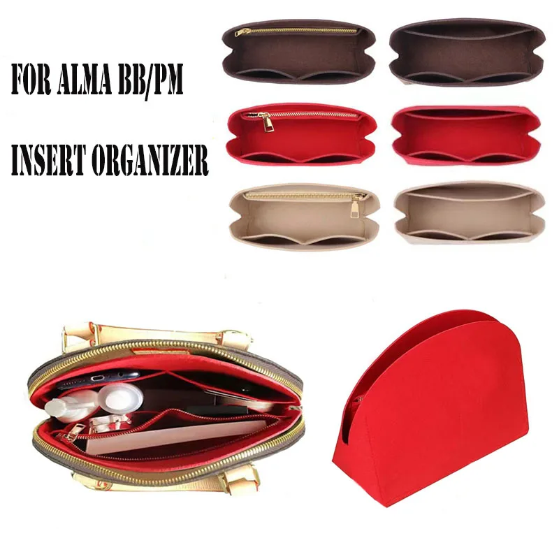 Per Alma Insert Bag Organizer Trucco Piccola Borsa Organizer Borsa Interna Portatile Cosmetico Bing Shell Bag Organizer Natale