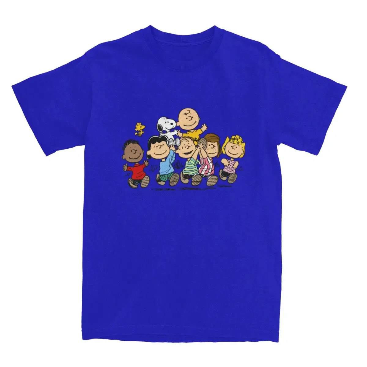 thumbnail image 1 of Camiseta de algodón puro con personajes de cómic de Peanuts para hombre y mujer, divertida, con Snoopy, Charlie Brown, Linus y Lucy, ropa, 1 of 5