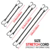1pc 30/60/90/120/150cm Stretch Elastic Bungee Cords with Hooks lightweight Bikes Rope Tie Car Luggage Roof Rack Strap Hooks