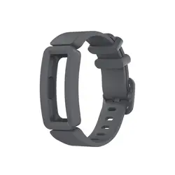 Youth Soft Silicone Strap for Smartwatch - Classic Bracelet Design (Gray)