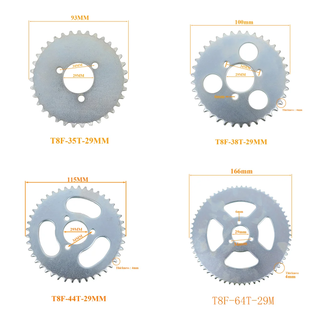 Enhanced Product Title: Durable T8F Chainring for Small Motorcycles, Electric Scooters, and Lightly Modified Bicycles
