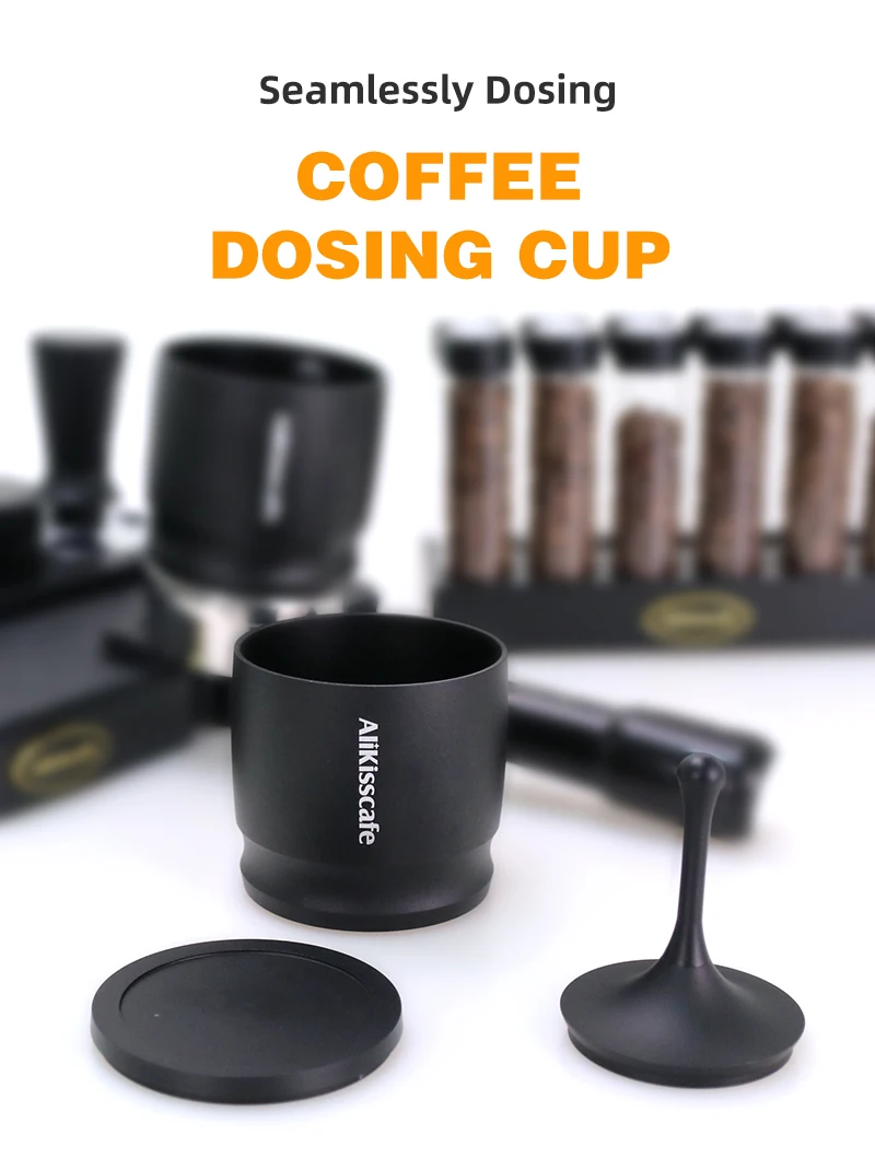 AliKisscafe Kaffee Dosierbecher 58mm Espresso Trichter Blind Shaker Fit 58mm Siebträger Home Küche Cafe Barista Werkzeuge Zubehör – Detail 1