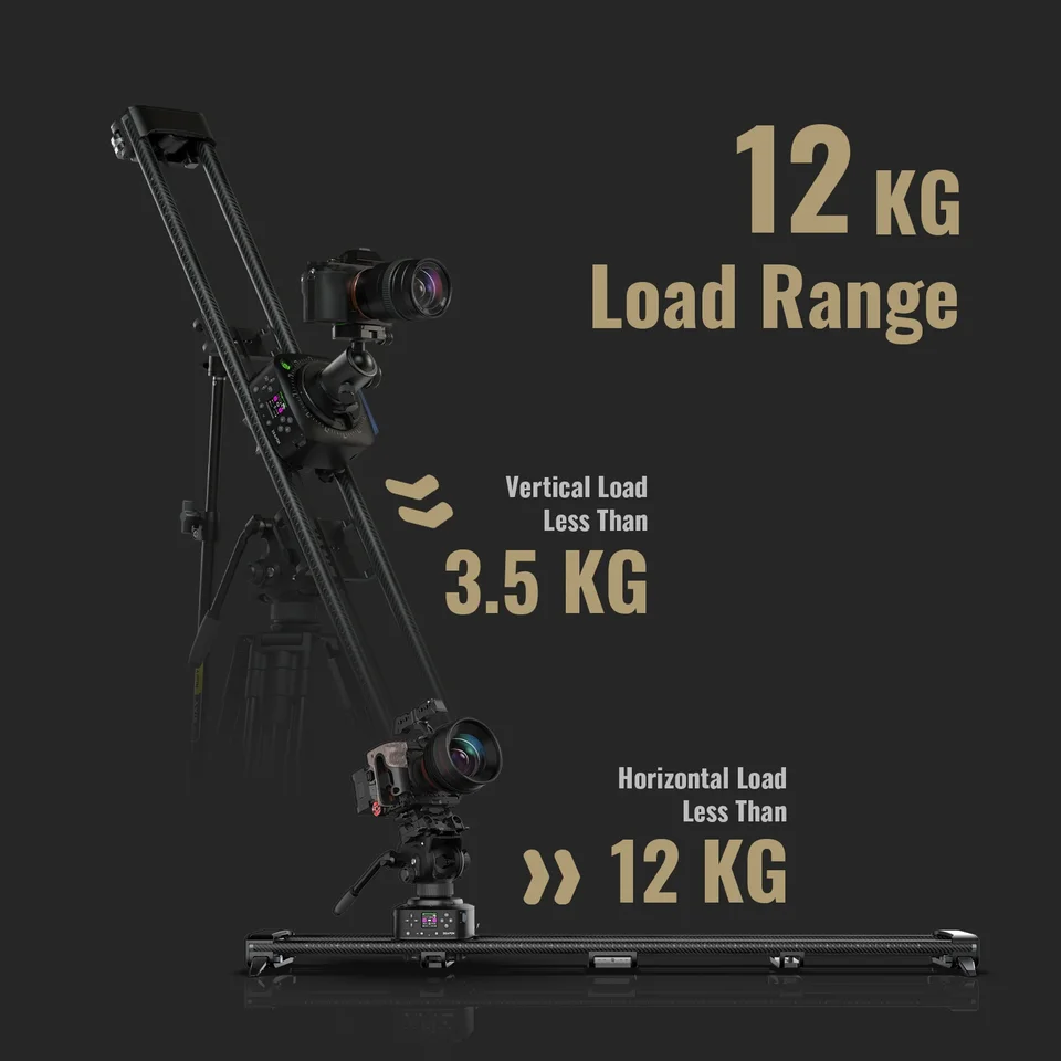 ZEAPON-カーボンファイバー電動追跡カメラ,スライド式電動トラック