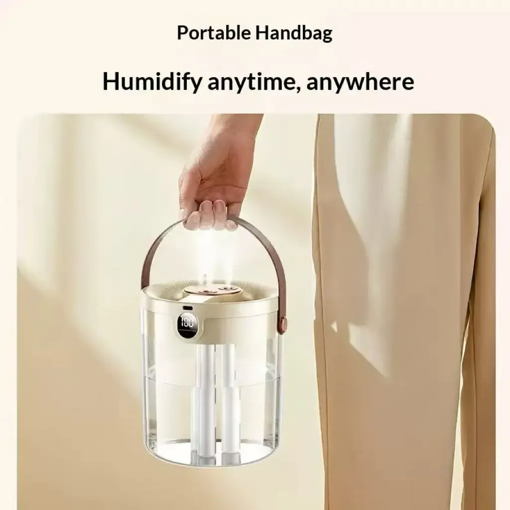 Rechargeable 3 Spray Humidifier Large Capacity Quiet Air Humidifier with Night Light Portable for Home Office Bedroom Desktop 5