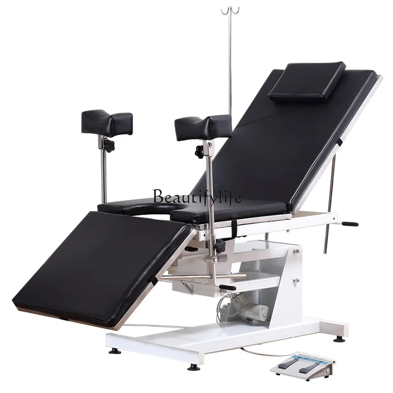 Check Electric Elevating Bed Multi-Functional Outpatient Flushing Maternity Gynecologic Examination Bed