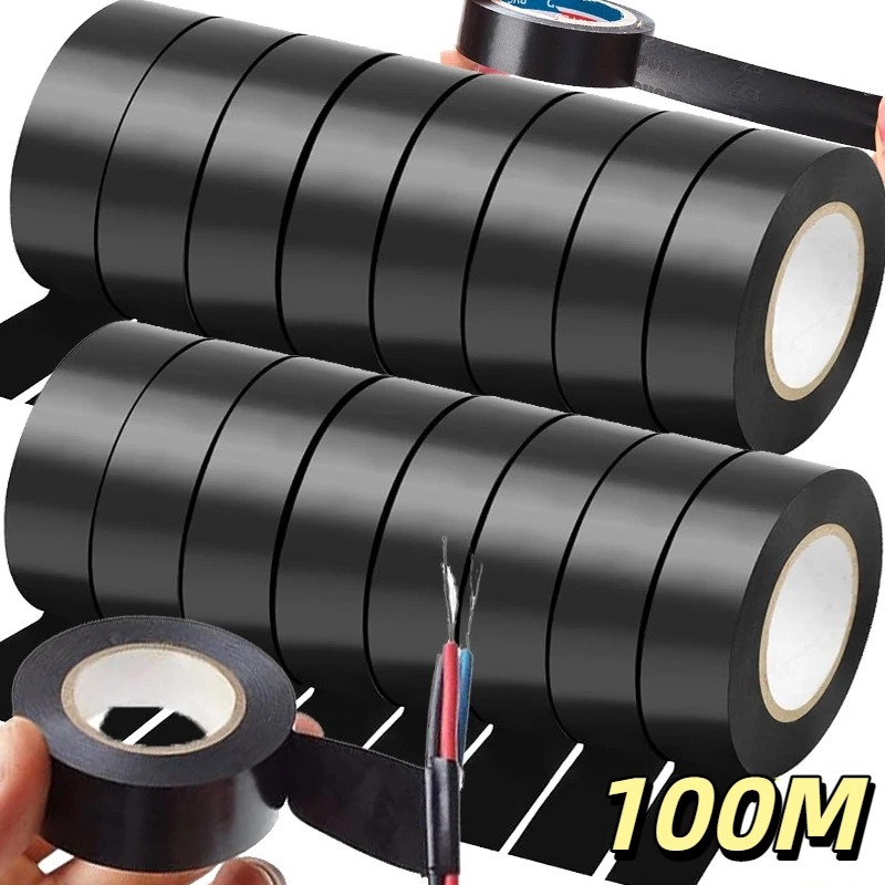 Black High-Temperature Resistant Electrical Tape - Durable and Soft Insulating Adhesive