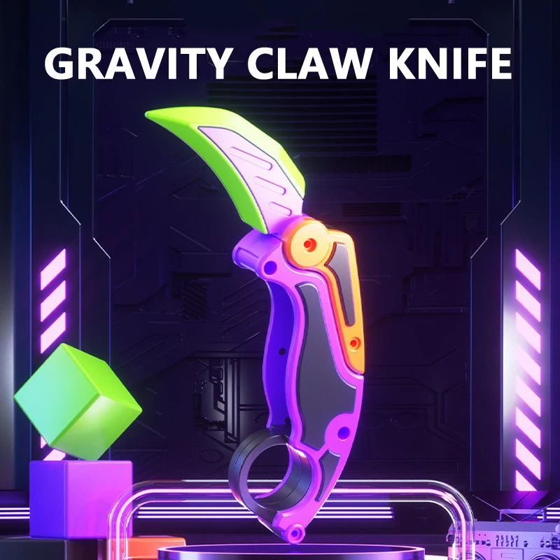 Knife Decompression Toy 3D Printing Technology Stocking Stuffers Gift With Butterfly Claw Blade Carrot Toy Stress relief