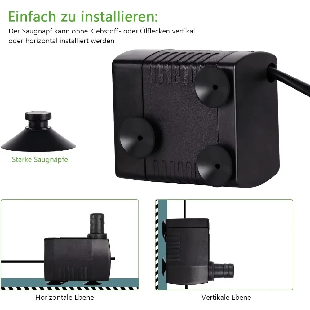 3/5/10/15/25W EU220v  US110V Submersible Water Pump for Water Gardens and Hydroponic Systems  Aquarium Tabletop Fountains Pon 4