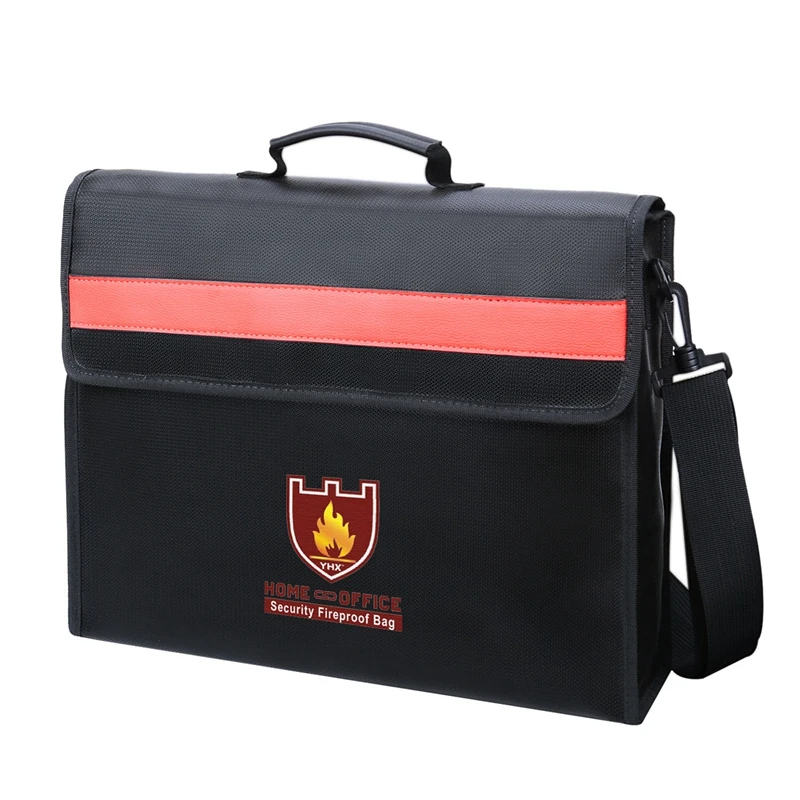 

Огнеупорная Сумка для документов, водонепроницаемая сумка из стекловолокна с плечевым ремнем и ручкой