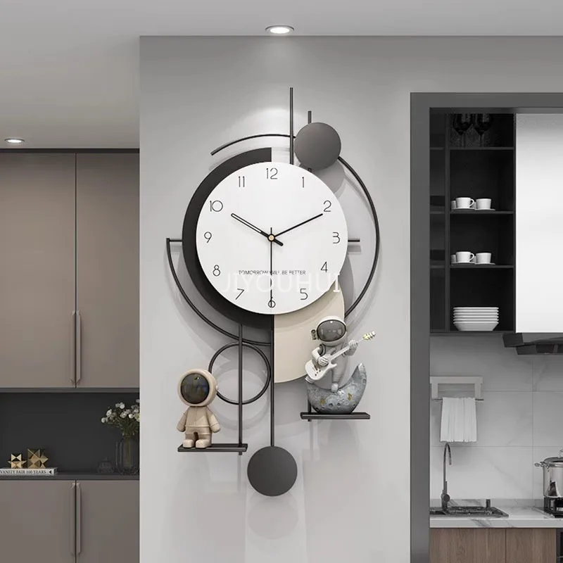 

Nordic Digital Wall Clocks Free Shipping Big Size Quiet Modern Clock Wall Metal Mechanical Reloj Pared Living Room Decoration