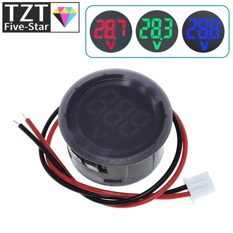 DC5-100V Digital Voltmeter LED Digital Display Rund Voltmeter Auto Spannung Strom Meter Volt Detektor Tester Monitor Panel
